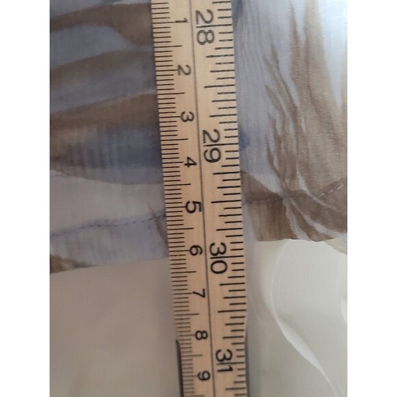 Tommy Bahama Silk Blouse Long Sleeve Tropical Semi Sheer size L - XL - Picture 4 of 6